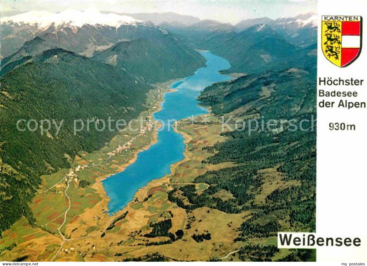 Weissensee Kaernten Fliegeraufnahme