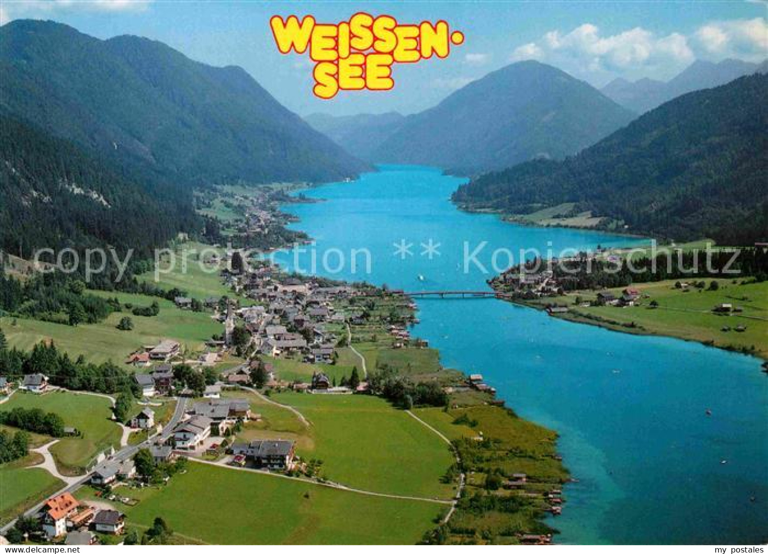 Weissensee Kaernten Fliegeraufnahme