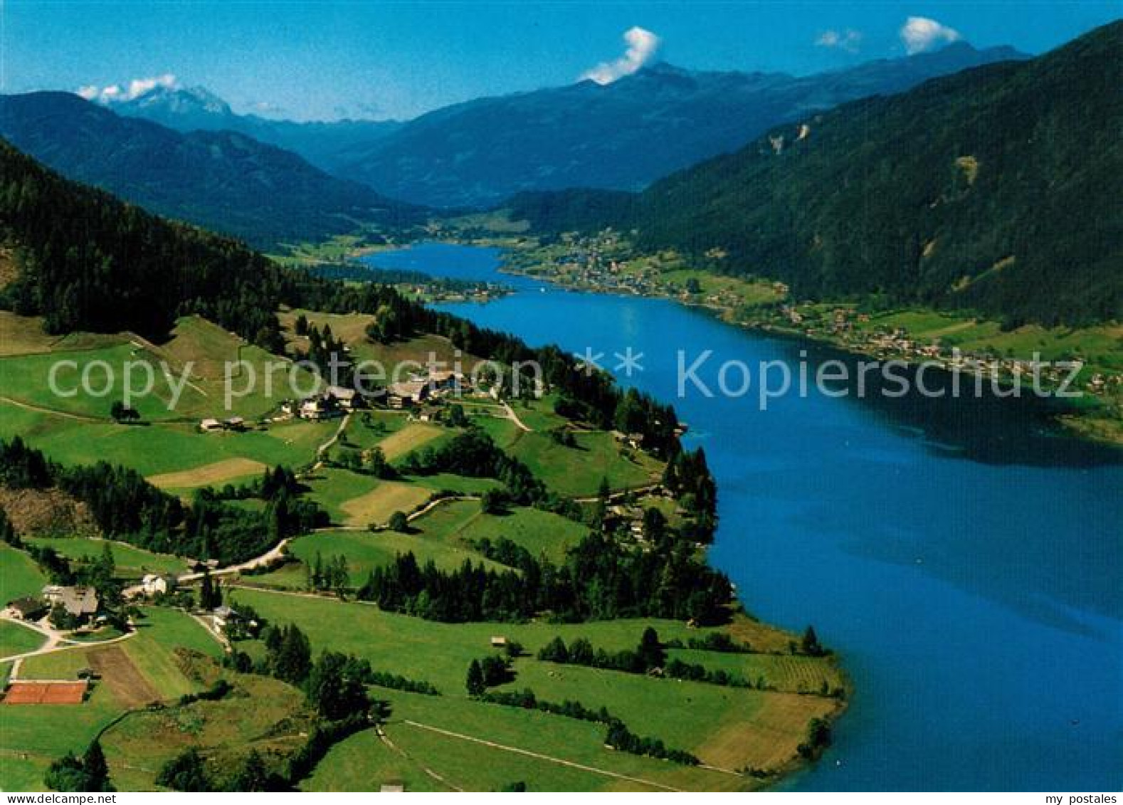 Weissensee Kaernten Fliegeraufnahme