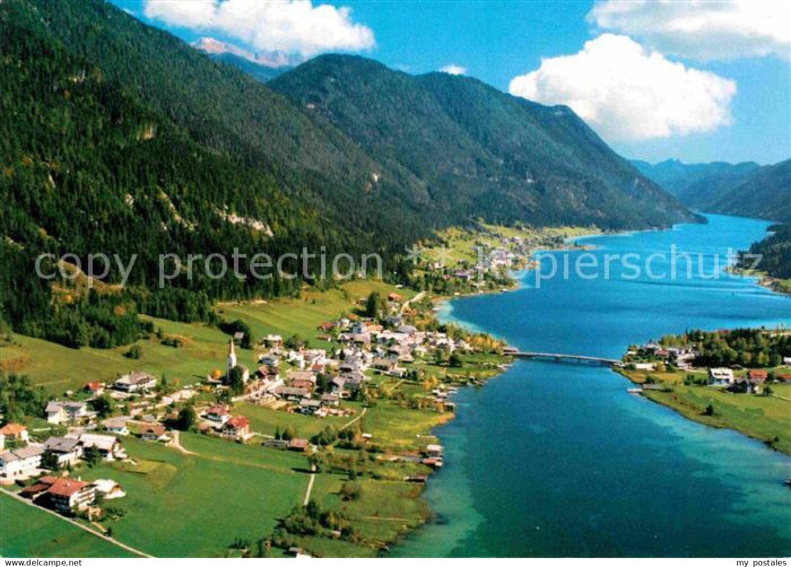 Weissensee Kaernten Fliegeraufnahme