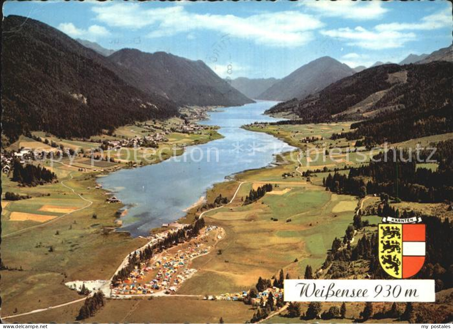 Weissensee Kaernten Fliegeraufnahme