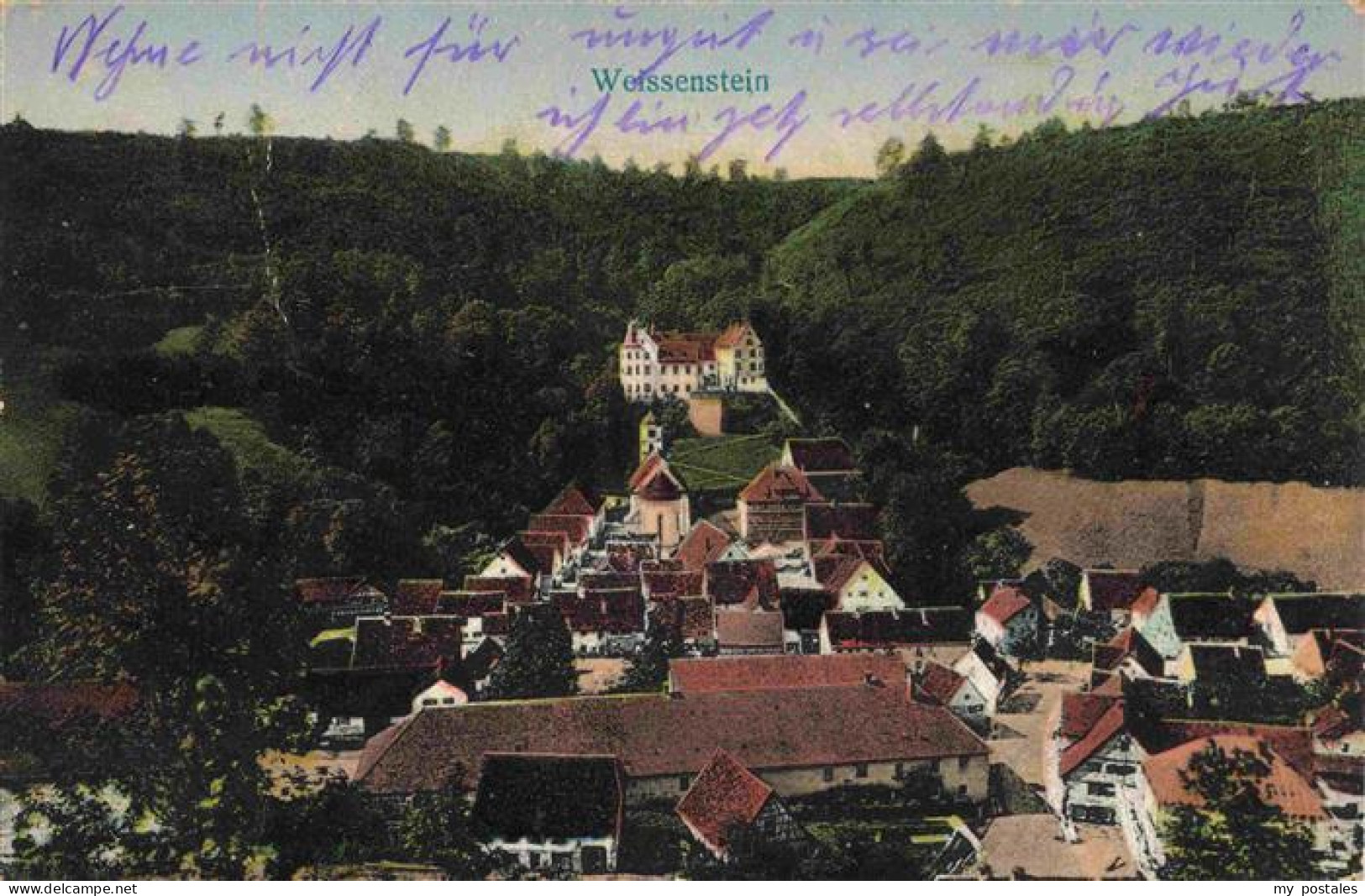 Weissenstein Lauterstein Wuerttemberg Goeppingen BW Schloss Stadtansicht Daecher