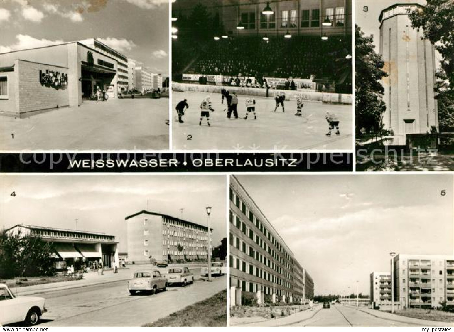 Weisswasser Oberlausitz HO Kaufhalle Minute Kunsteisstadion Wasserturm Wohnkompl
