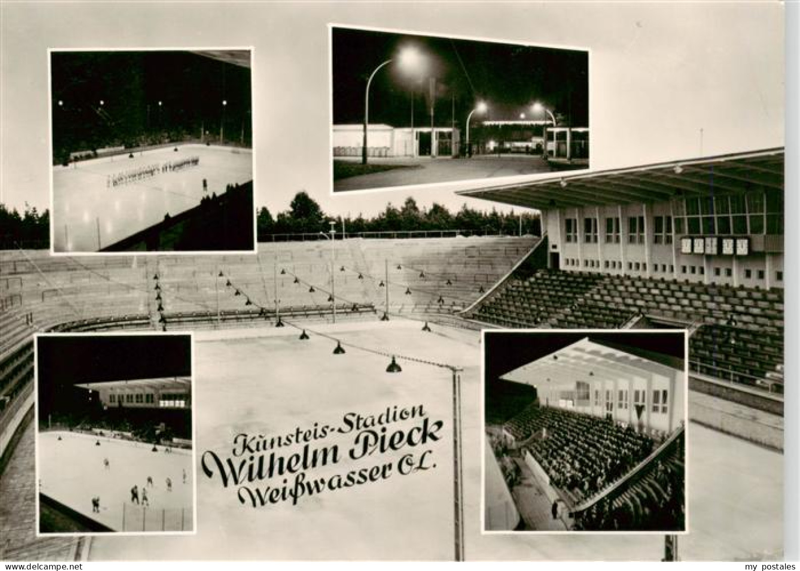 Weisswasser  Oberlausitz Kunsteis Stadion Tribuenen Teilansichten