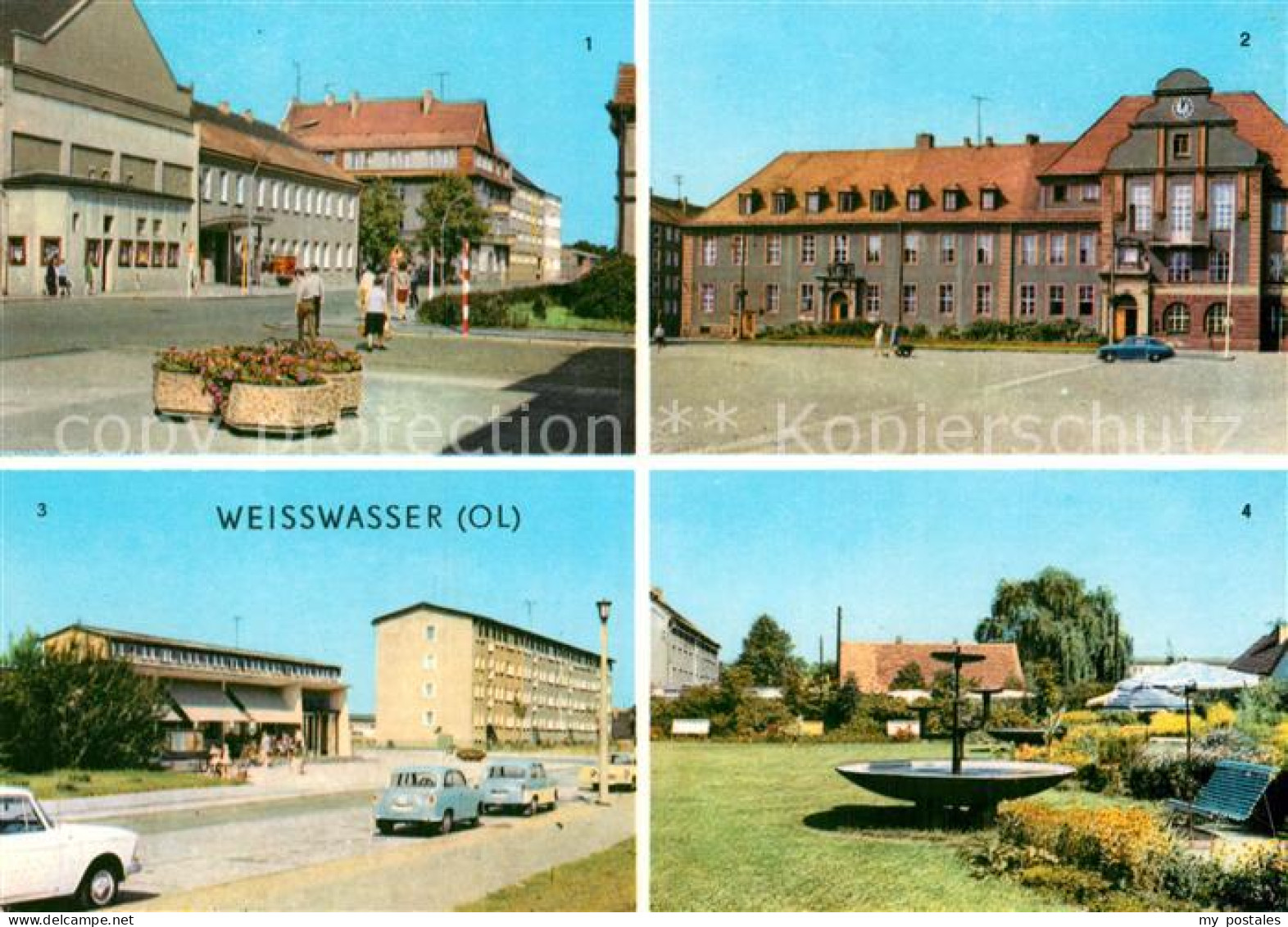 Weisswasser Oberlausitz Muskauer Str Rathaus Wohnkomplex Humboldtstr Anlagen