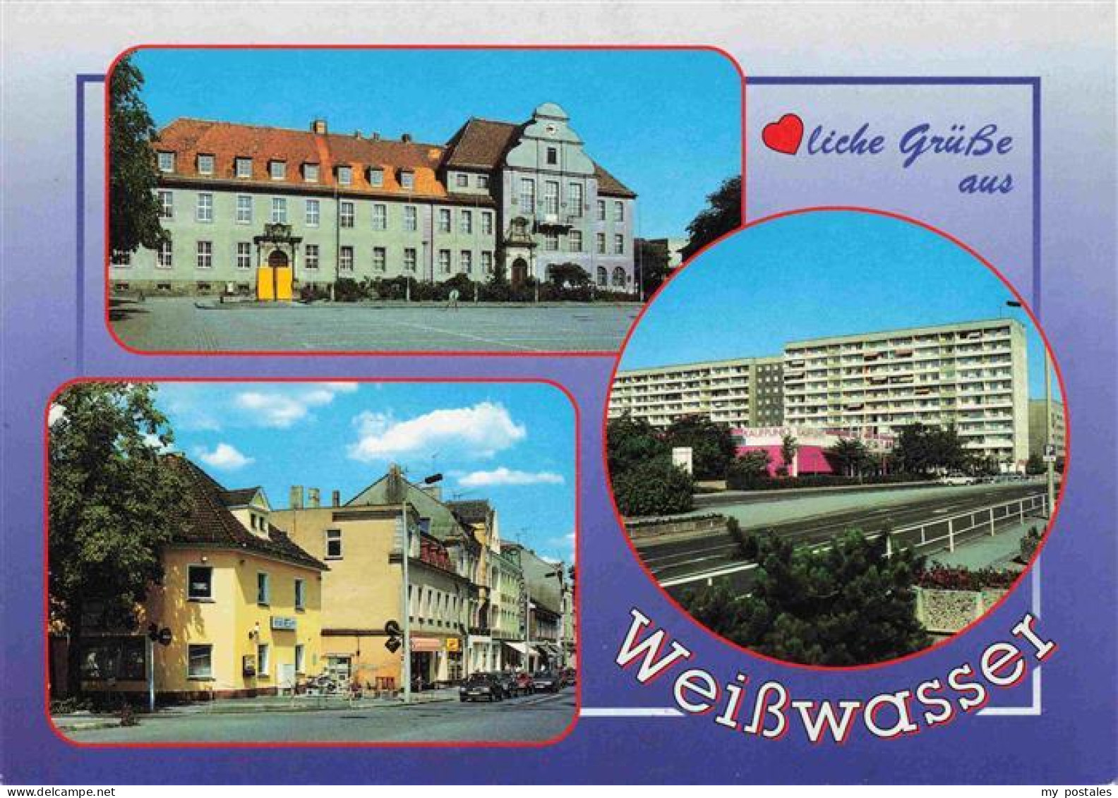 Weisswasser  Oberlausitz Teilansichten Wohnsiedlung Hochhaeuser