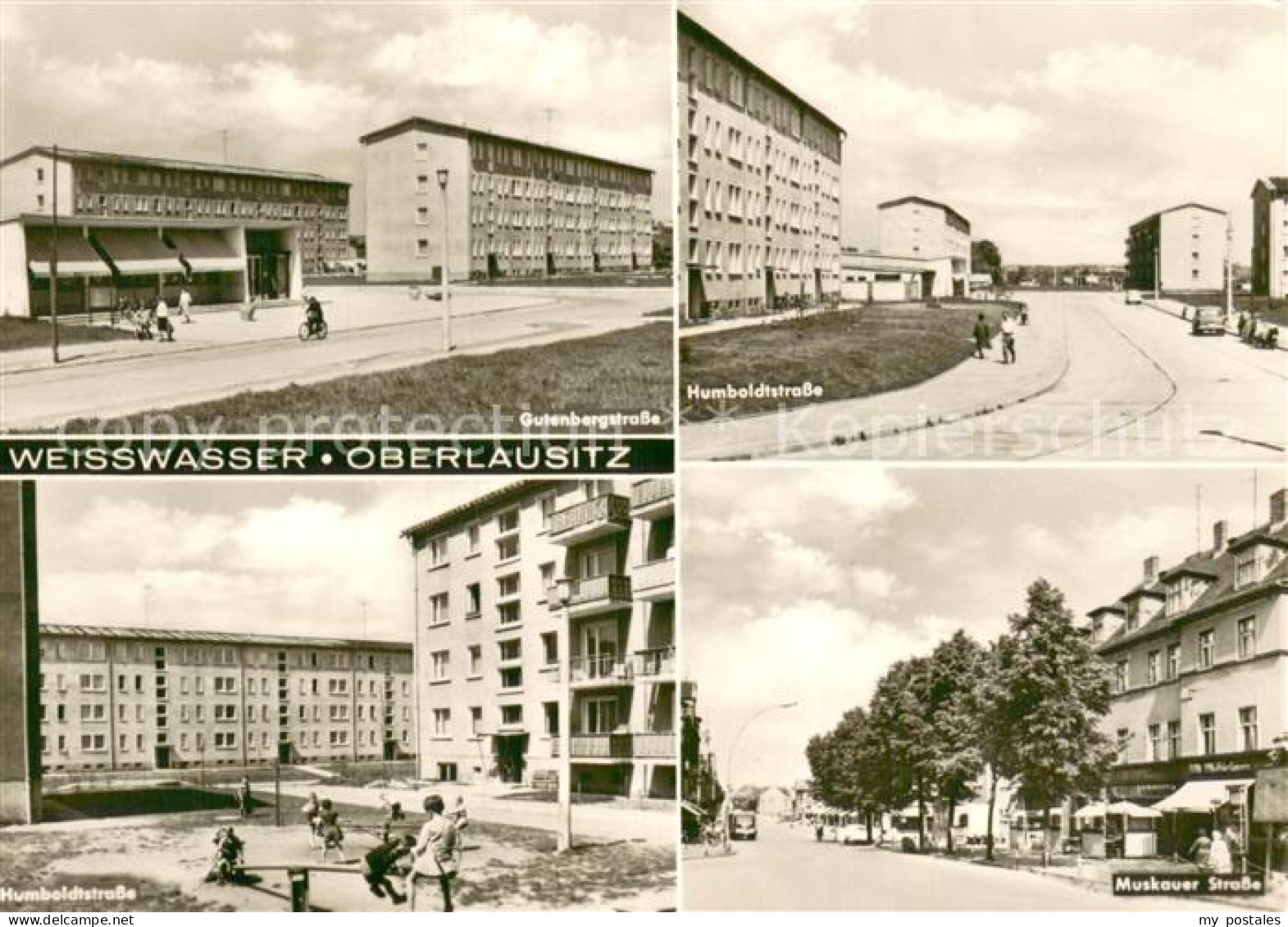 Weisswasser Oberlausitz Wohnsiedlungen Gutenbergstrasse Humboldtstrasse Muskauer