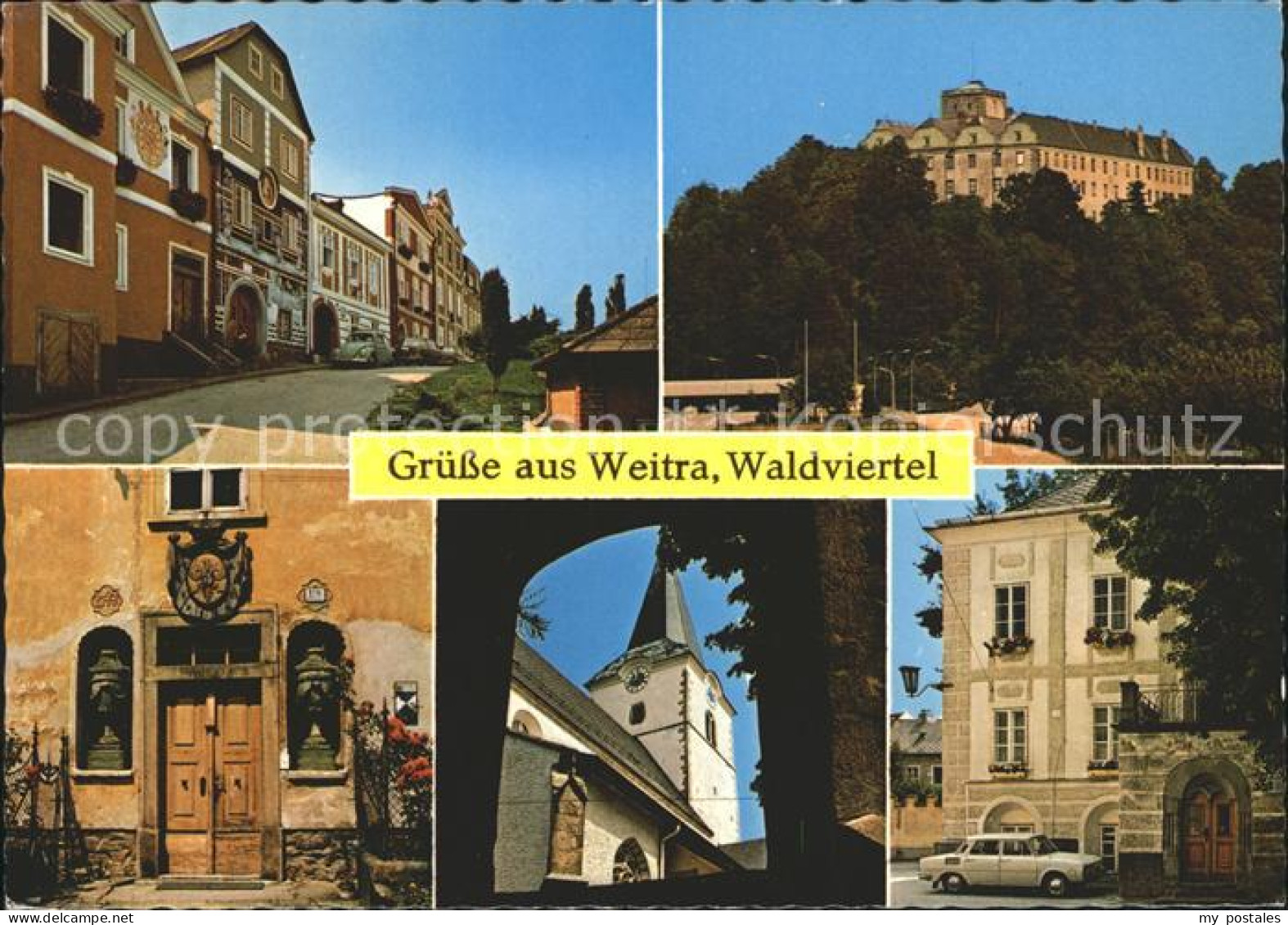 Weitra Teilansichten Kirche Schloss