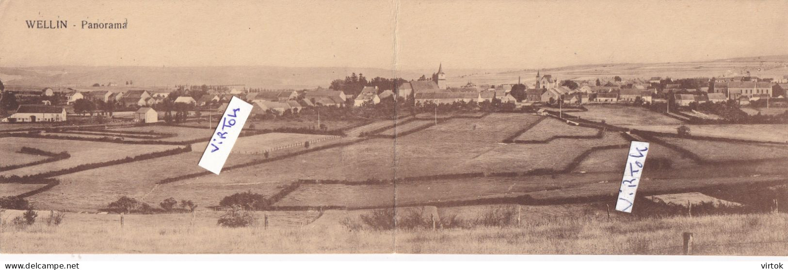 Wellin - Panorama (Double carte).   ecrit 1930
