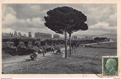 A183 Italy 1932 Rome Rome Via Appia Carriages vintage postcard