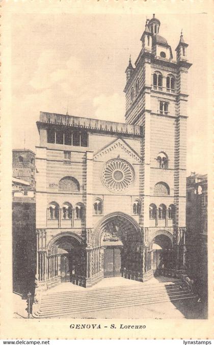 A654 Italy Genova Genoa S Lorenzo Church vintage postcard