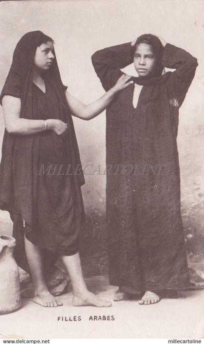 AFRICA COSTUMES - Filles Arabes - Alban Photo Postcard