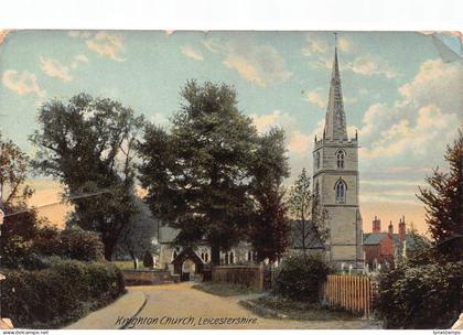 B130 England 1907 Knighton Church Leicestershire vintage postcard