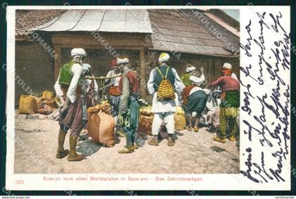 Bosnia Erzegovina Bosna Hercegovina Sarajevo Mercato cartolina RT6672