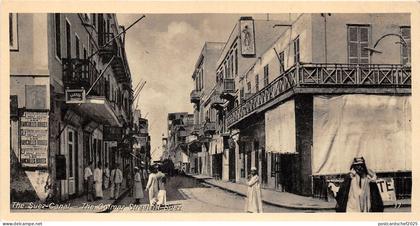 br104353 suez canal colmar street at suez africa real photo egypt