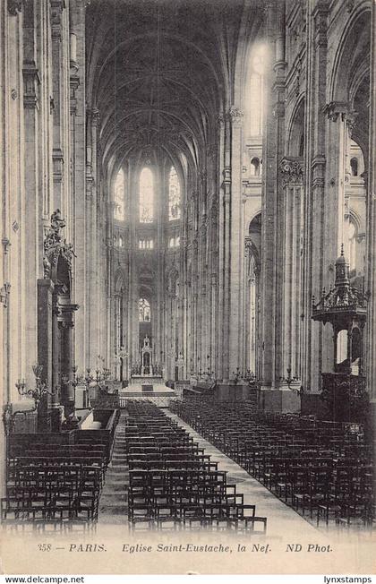 C051 France Paris Eglise Saint-Eustache vintage postcard