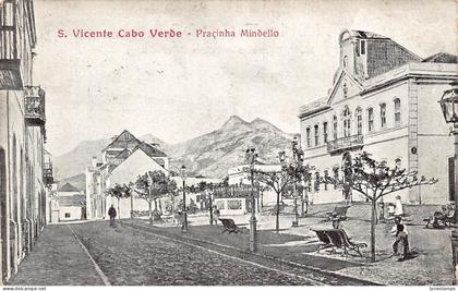 Cape Verde S Vicente Cabo Verde Pracinha Mindello 1913 vintage postcard B933