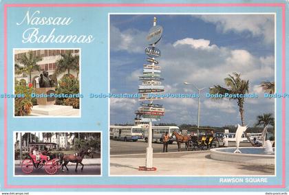 D040804 Nassau Bahamas. Rawson Square in the Center of Downtown Nassau. Bahamas