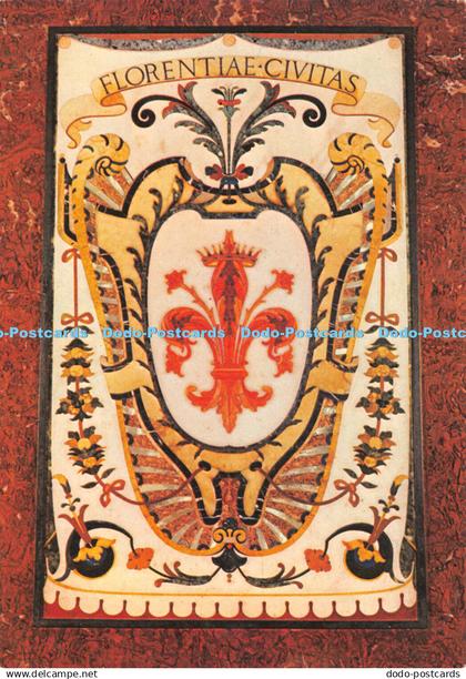 D043683 Firenze. Emblem of Florence. Mosaic. Safra. Da Fotocolor Ektachrome