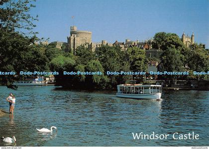 D099833 Windsor Castle from River Thames. Salmon