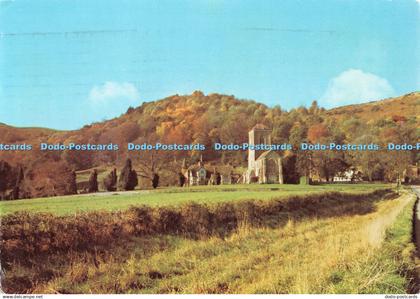 D117438 Little Malvern Priory Church and Little Malvern Court. Beneath wooded Wy