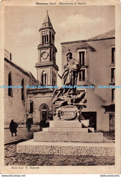 D123560 Altamura Bari Monumento ai Martiri Cav V Simone