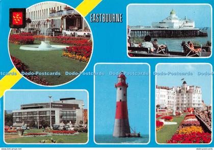 D124808 Eastbourne Greetings from Eastbourne Sussex Clacton on Sea Super Card Co