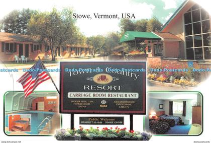 D133689 USA Vermont Stowe Town and Country Resort Photo Card USA Multi View
