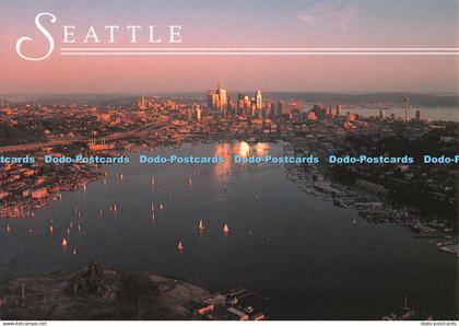 D133695 Seattle Washington This Seattle aerial overlooks Lake Union out towards