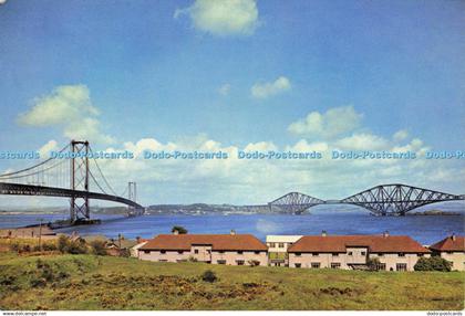 D142593 Forth Bridges from South Queensferry West Lothian Dixon 1965 4256G