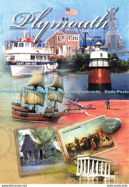 D186034 Plymouth. Massachusetts. Plymouth Rock. Capt. John and Son III. South Ca