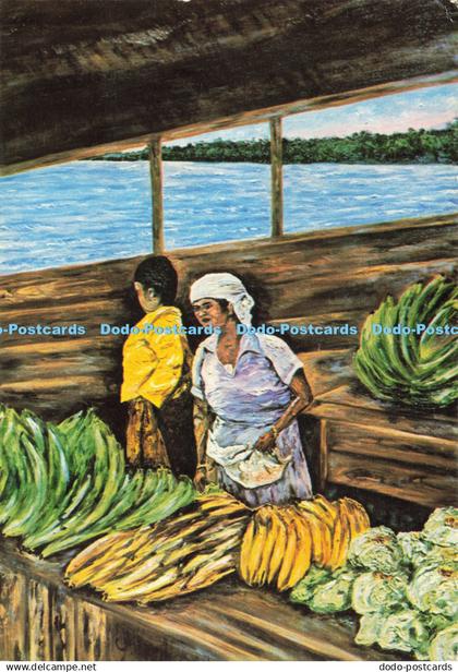 D194124 Greetings from Republic of Surinam Lady market vendors dressed in differ
