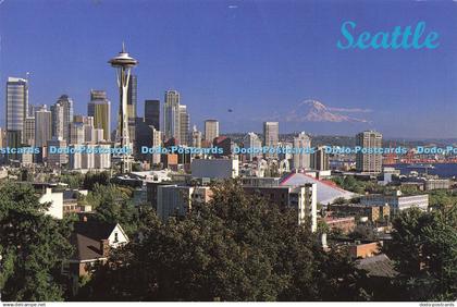 D197705 Seattle Washington The Picturesque Skyline of Seattle with Mt Rainier on