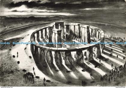 D199838 Wiltshire Stonehenge A View from the East Showing Stonehenge as it Might