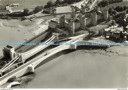 D203876 Caernarvonshire Conway Castle Air View Aerofilms