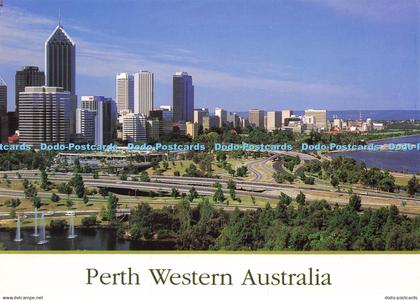 D204149 Perth Western Australia Perth Skyline from Kings Park Bartel Postcards a