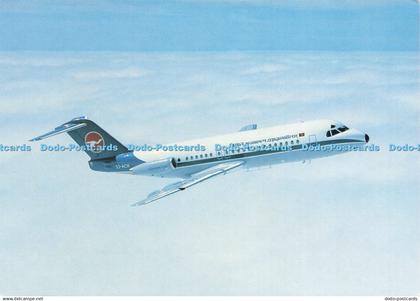 D218813 Skyliner Cards No 031 Fokker F 28 Mk 4000 Biman Bangladesh Airlines