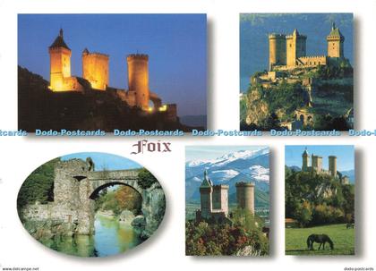 D221506 Foix Divers Aspects du Chateau Fort des Comtes de Foix Art Larey Multi V