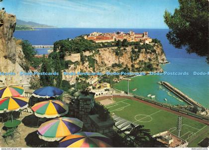 D228117 Monaco Le Rocher vu du Jardin Exotique Gilletta