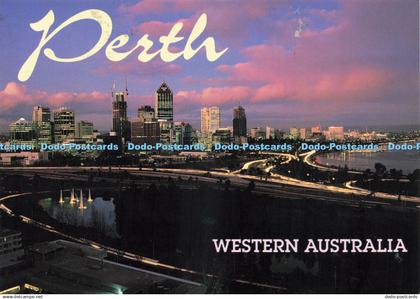 D229011 Perth Western Australia View of Perth from Kings Park Bartel Postcards a