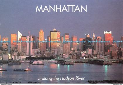 D247418 Manhattan Along the Hudson River Gindi Publishing City Merchandise