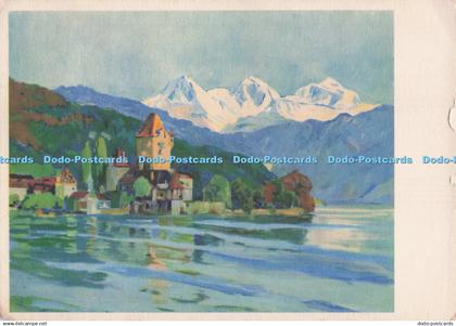 D272778 Rund um den Thunersee Au Bord du Lac de Thoune Gebr Fretz H B Wieland