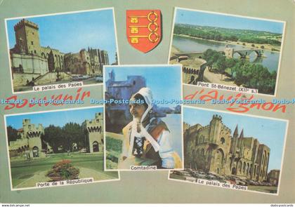 D273623 Souvenir d Avignon Le Palais des Papes Pont St Benezet XII s Comtadine C