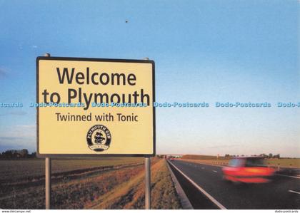 D274401 Welcome to Plymouth Twinned with Tonic Plymouth Gin