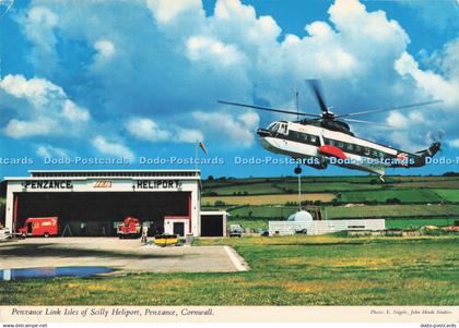 D294665 Penzance. Cornwall. Penzance Link Isles of Scilly Heliport. John Hinde.
