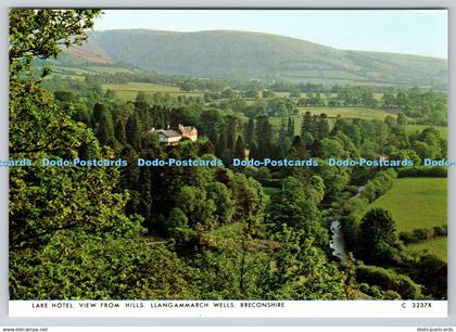 D304166 Breconshire Llangammarch Wells Lake Hotel View from Hills Judges Hasting