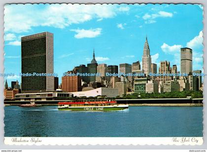 D310911 New York City Manhattan Skyline D P I Manhattan Post Card 1973 Postcard
