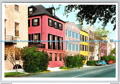 D311320 Charleston S C Rainbow Row Charleston Post Card