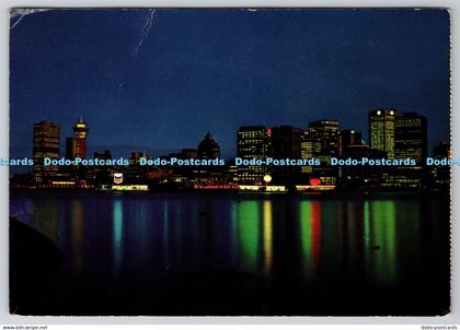 D311689 Vancouver B C Canada Vancouver Evening Skyline Natural Color Productions