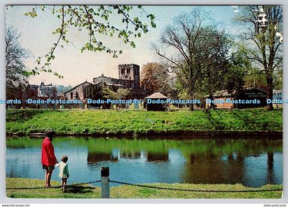 D311950 Appleby in Westmorland River Eden With St Lawrence Church in Background